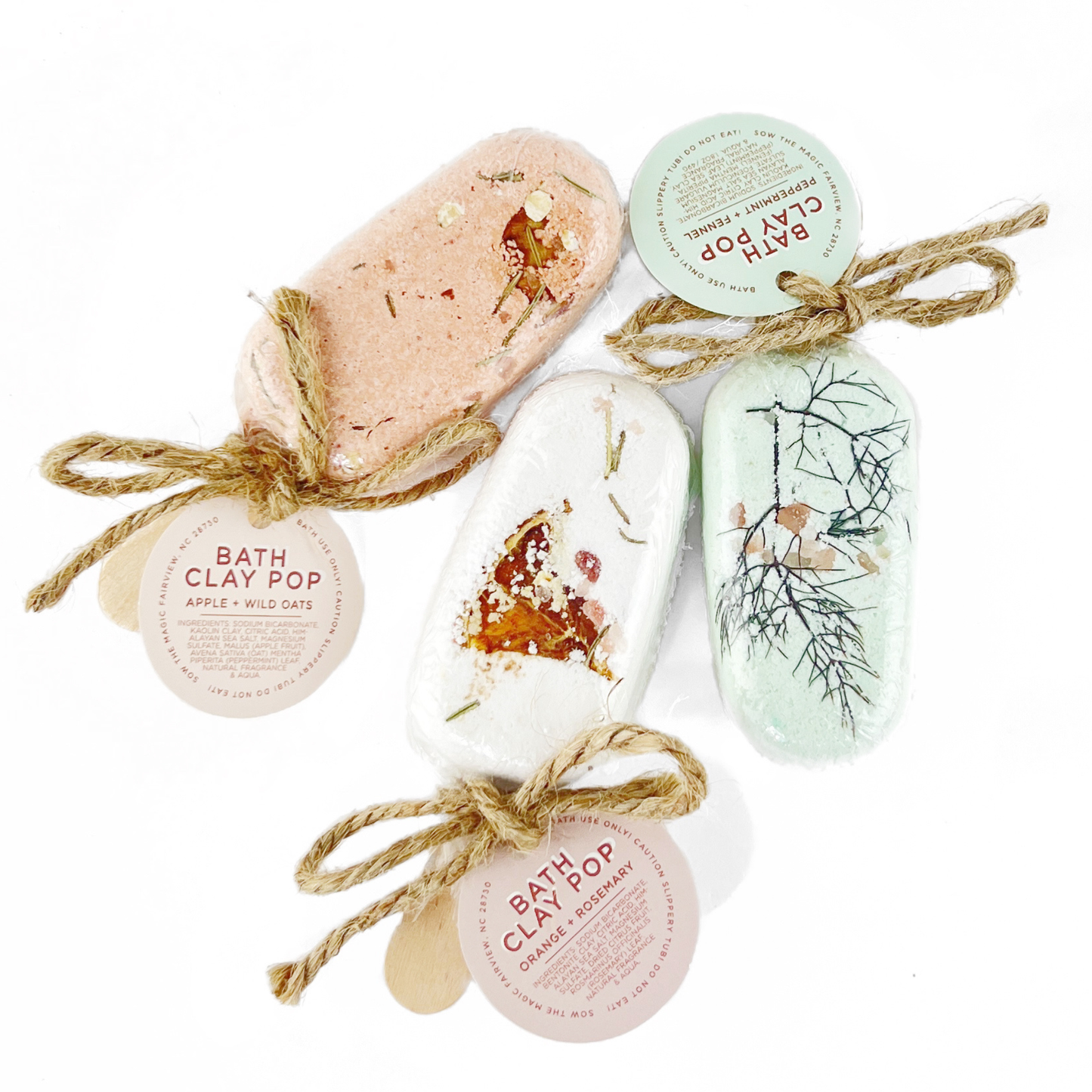 Botanical Bath Clay Pops With Dried Fruit and Epsom Salt: Peppermint + Fennel