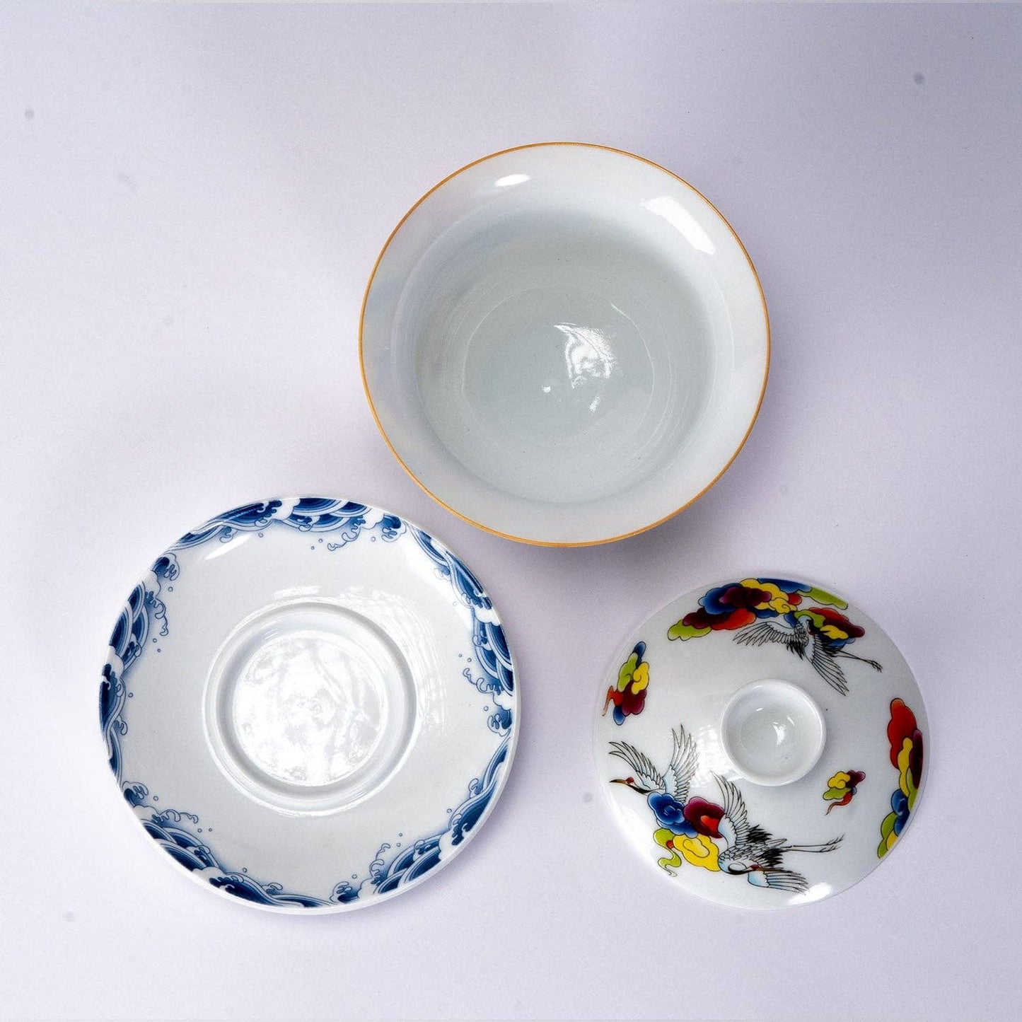 Colorful Crane Gaiwan