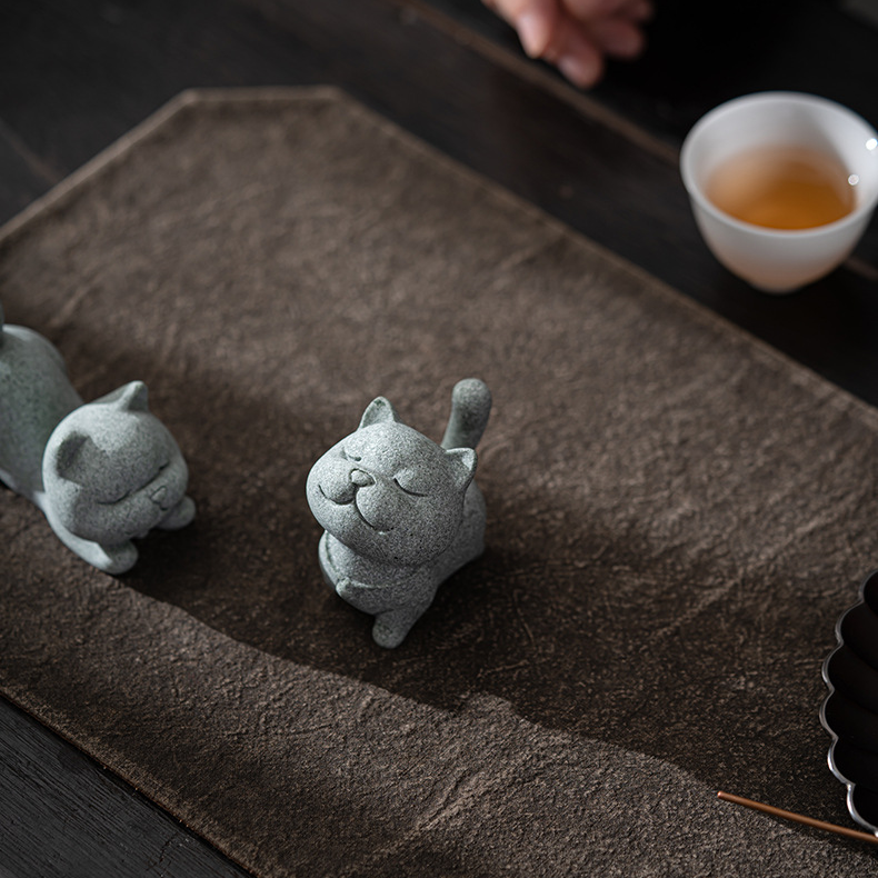 Stretching Cat Tea Pet