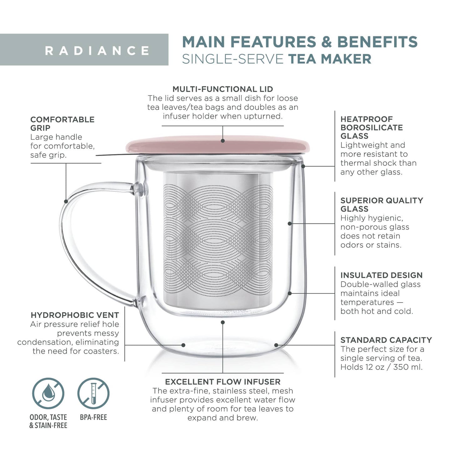 Glass Mug with Infuser