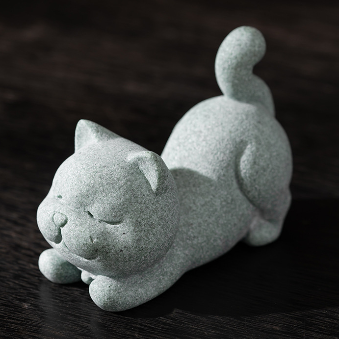 Stretching Cat Tea Pet
