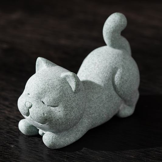 Stretching Cat Tea Pet