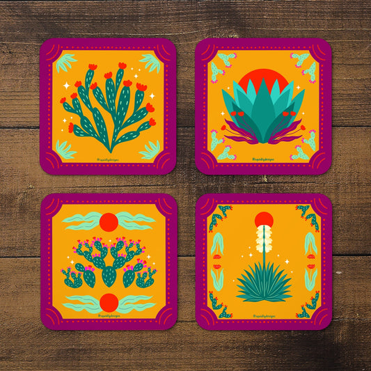 Coaster Set - Desert Plants