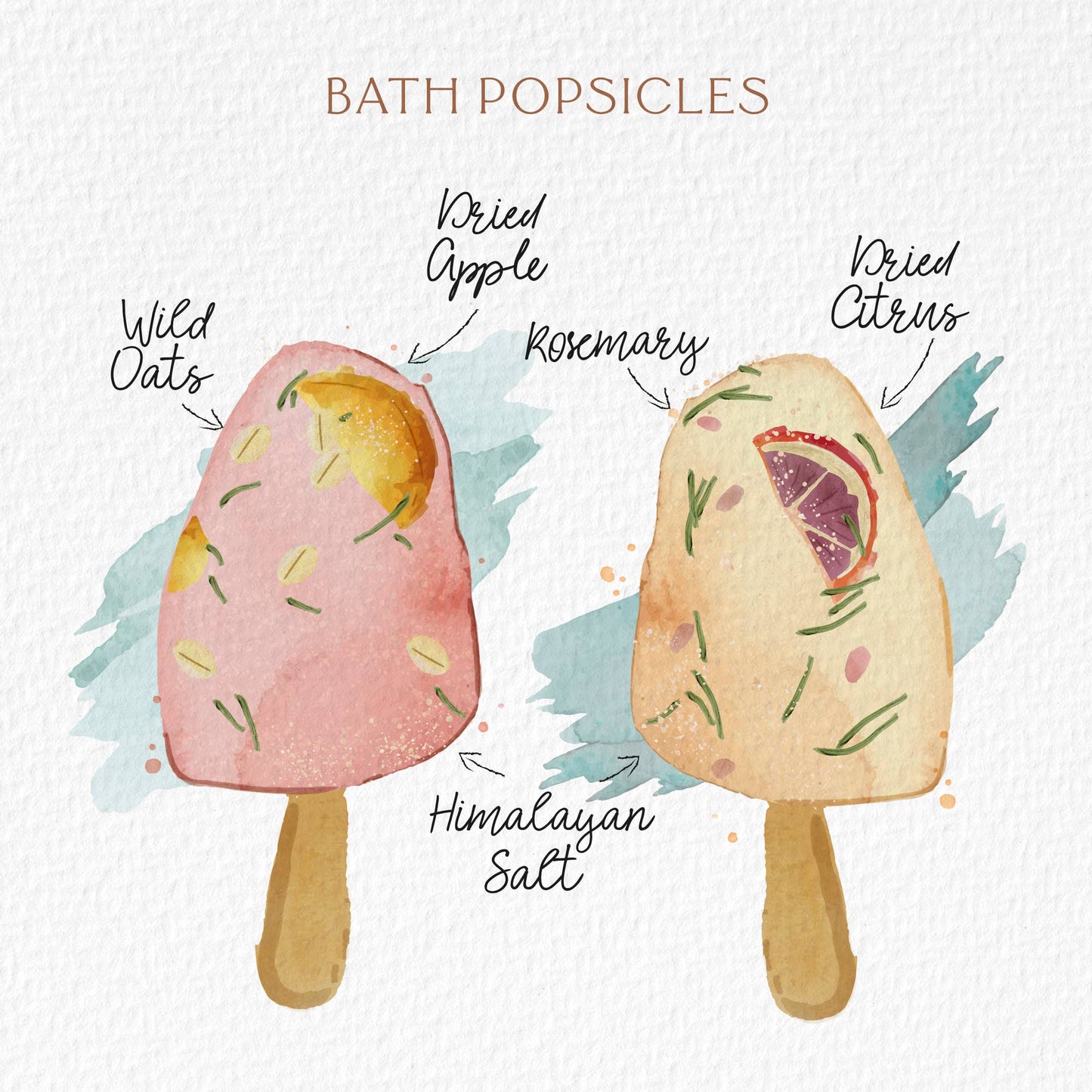 Botanical Bath Clay Pops With Dried Fruit and Epsom Salt: Peppermint + Fennel