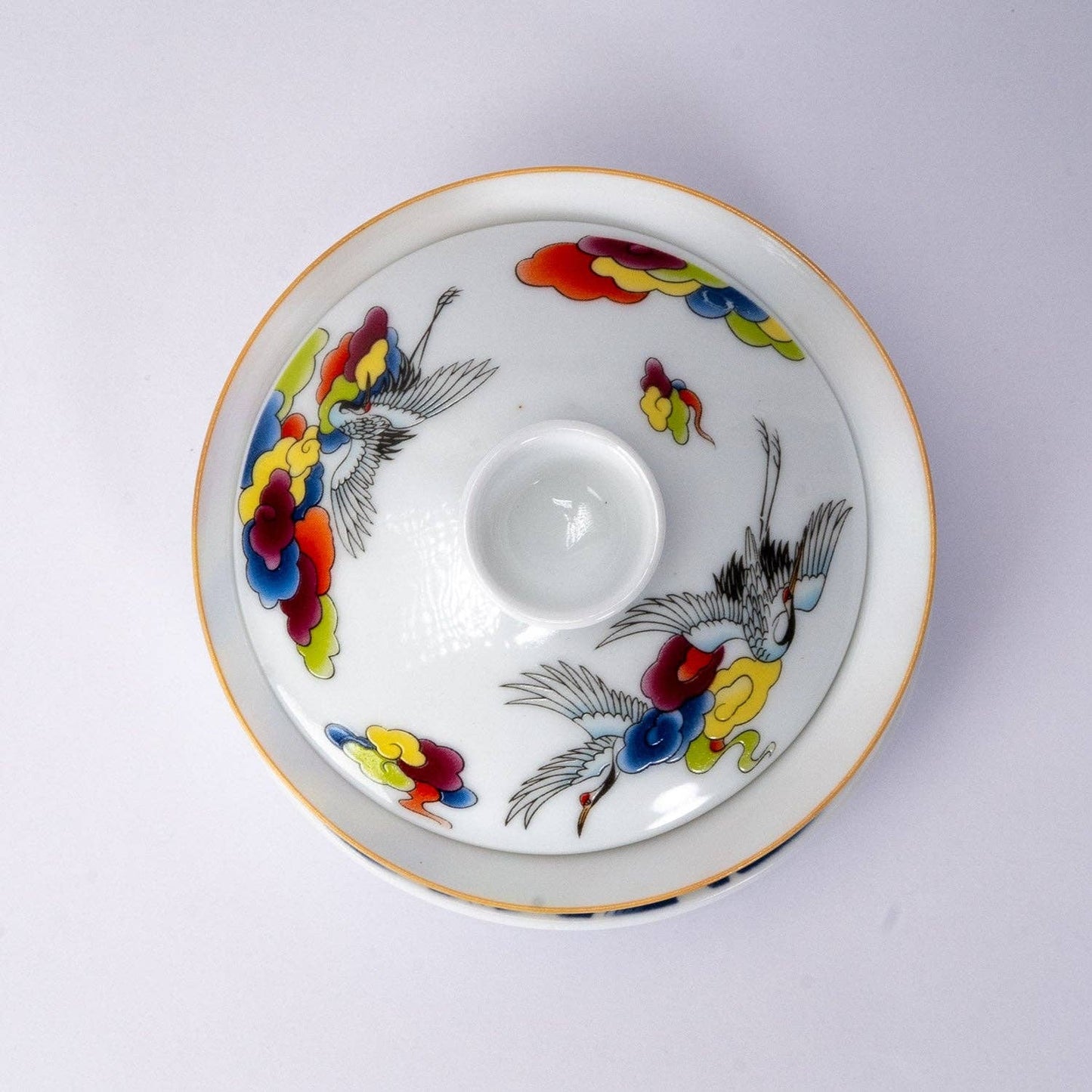 Colorful Crane Gaiwan