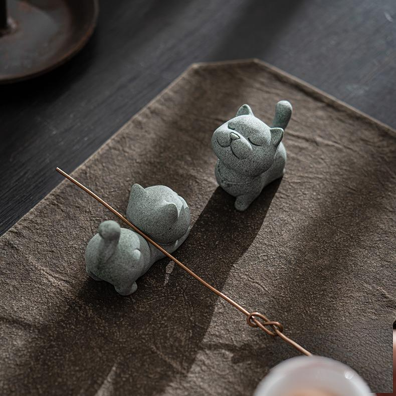 Stretching Cat Tea Pet