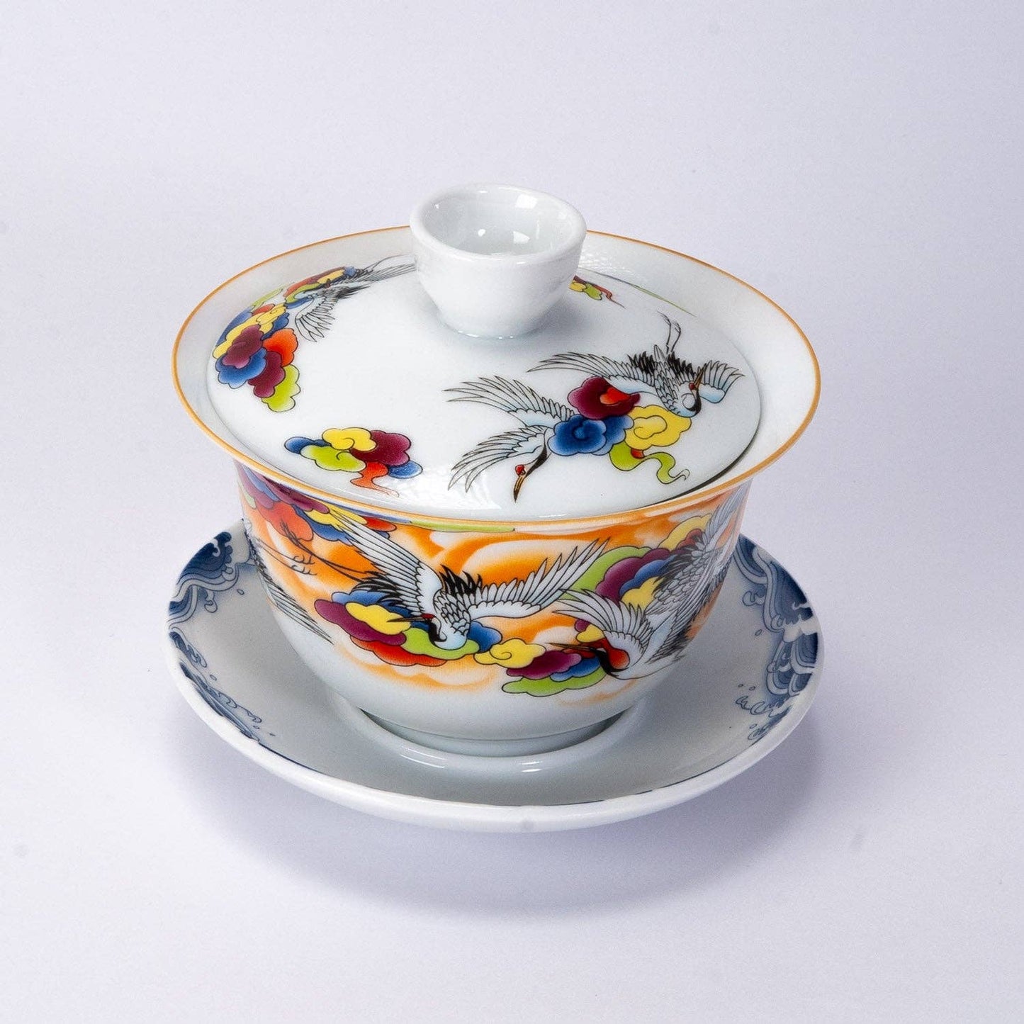 Colorful Crane Gaiwan