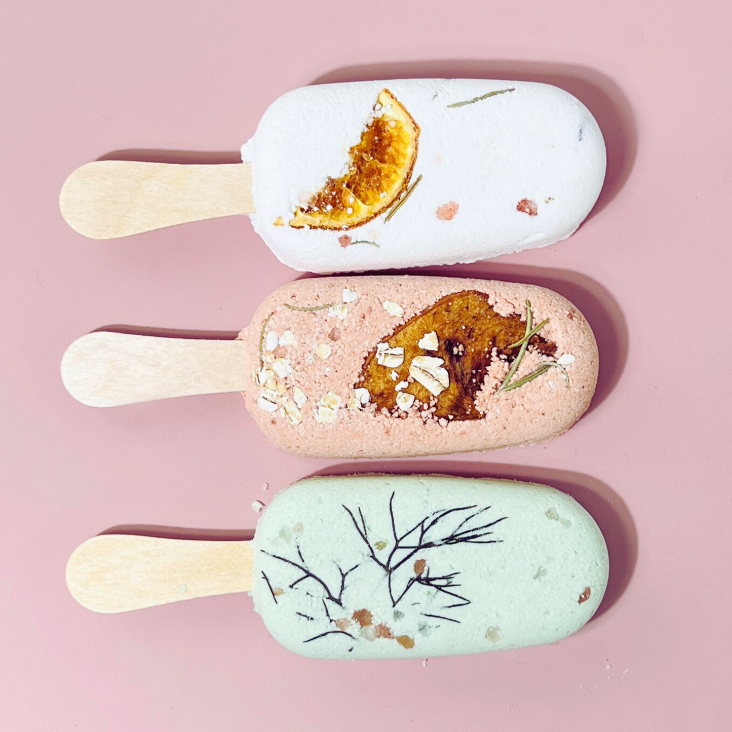 Botanical Bath Clay Pops With Dried Fruit and Epsom Salt: Citrus + Rosemary