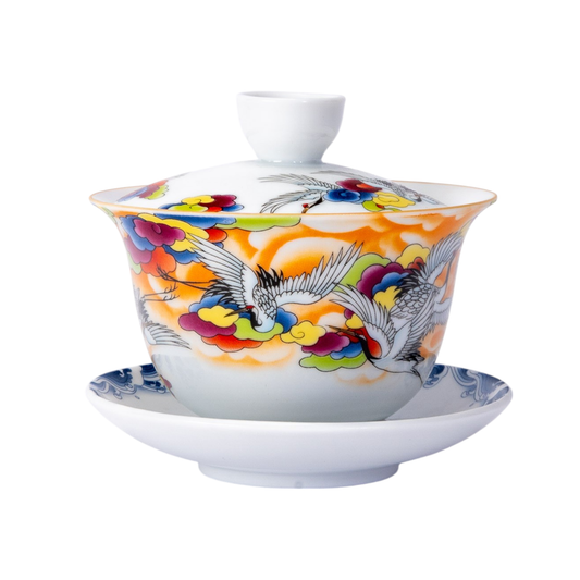 Colorful Crane Gaiwan